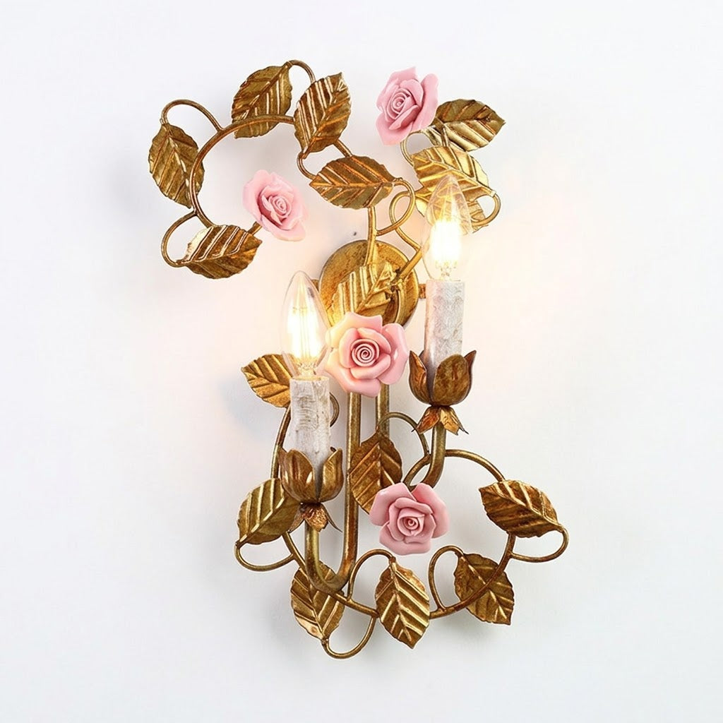 Symphony Rose Basket Sconce