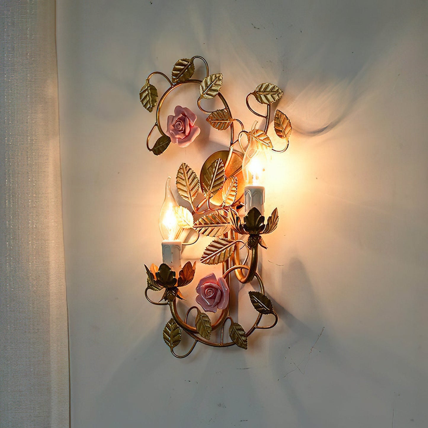 Symphony Rose Basket Sconce