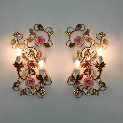 Symphony Rose Basket Sconce