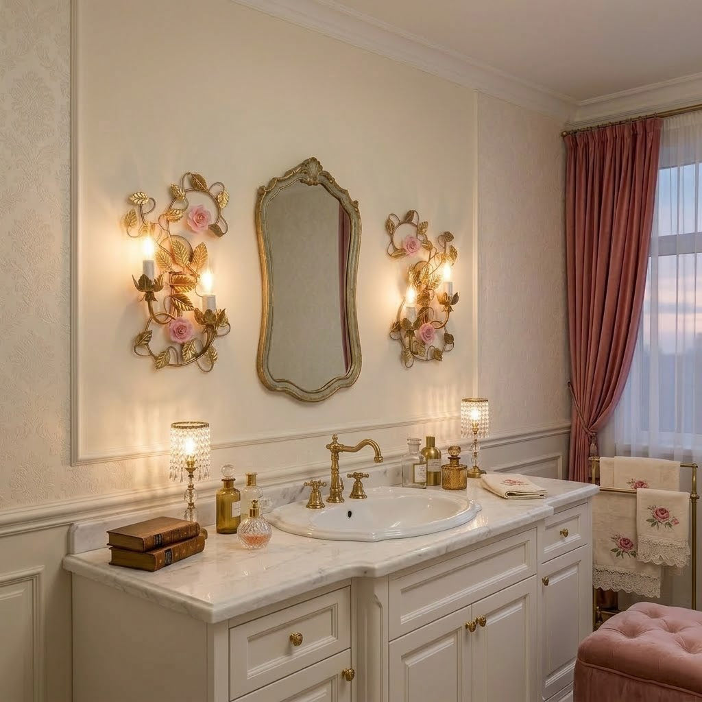Symphony Rose Basket Sconce