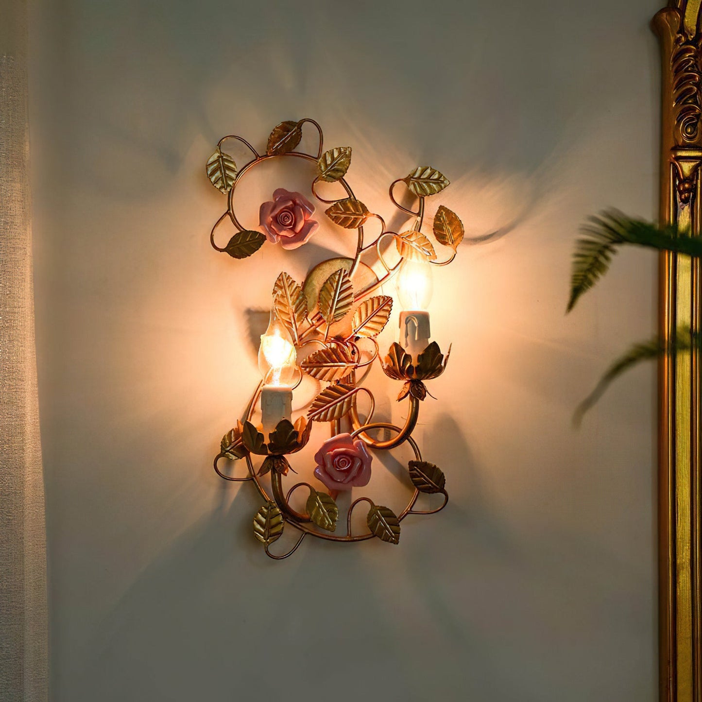 Symphony Rose Basket Sconce