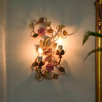 Symphony Rose Basket Sconce