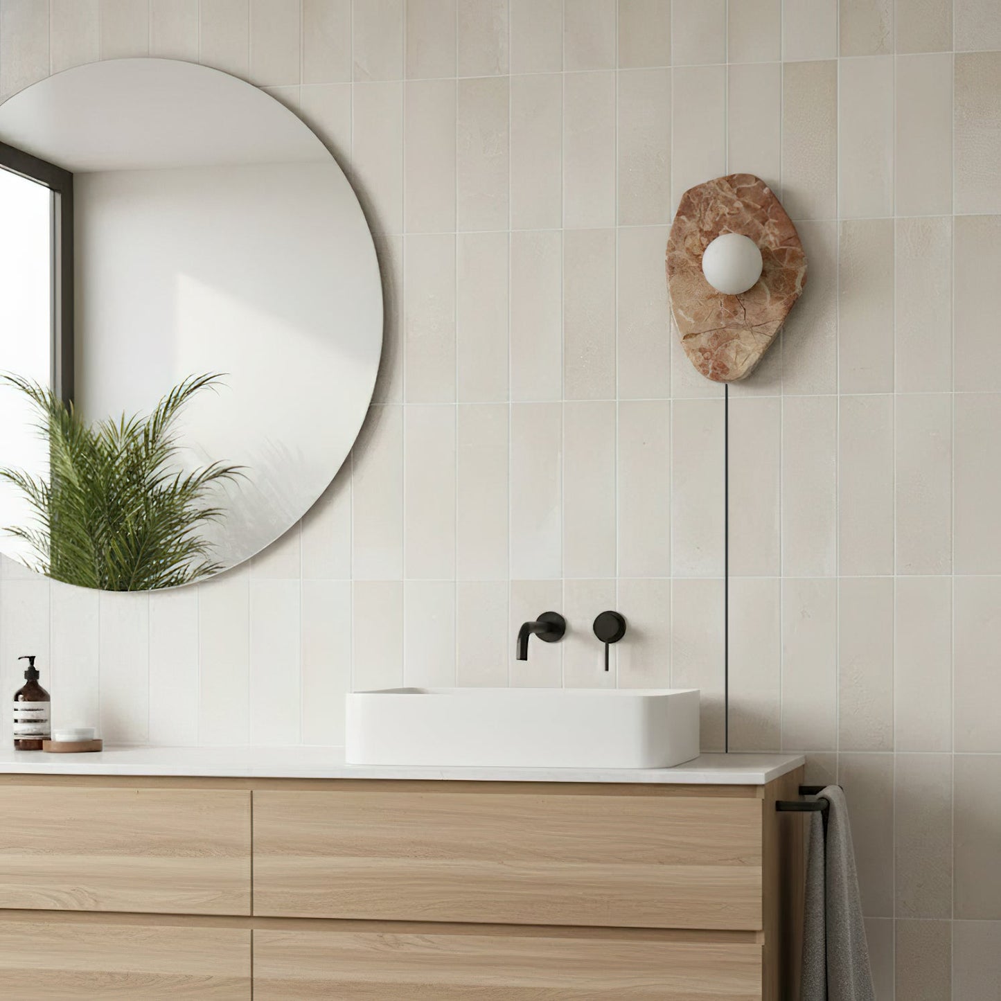 Gilia Marble Plug-in Wall Lamp
