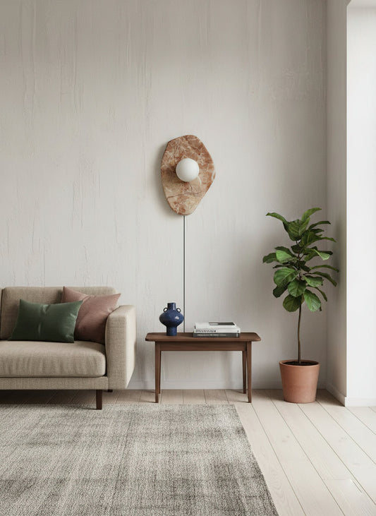 Gilia Marble Plug-in Wall Lamp