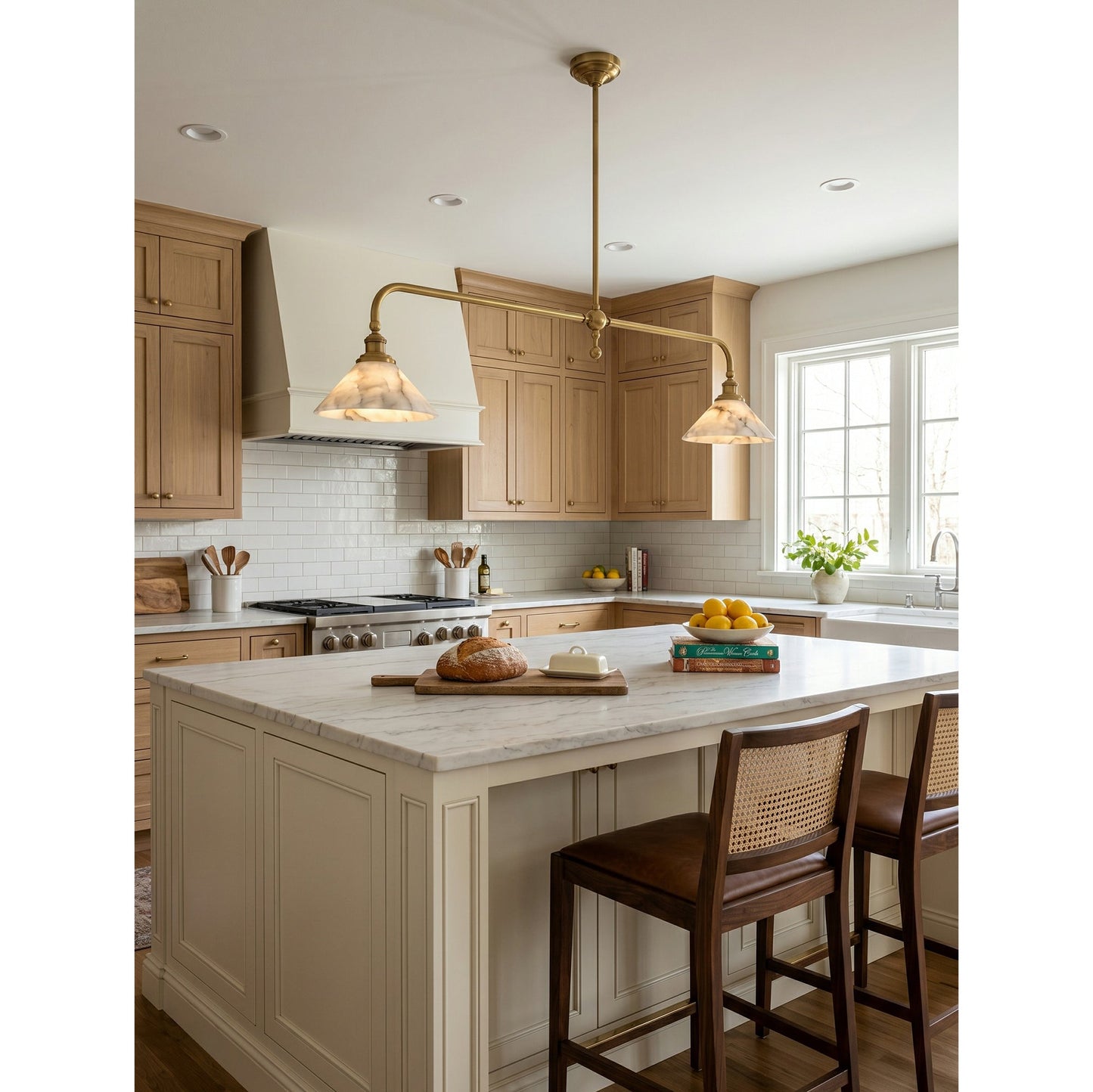Thetford Alabaster Pendant Light