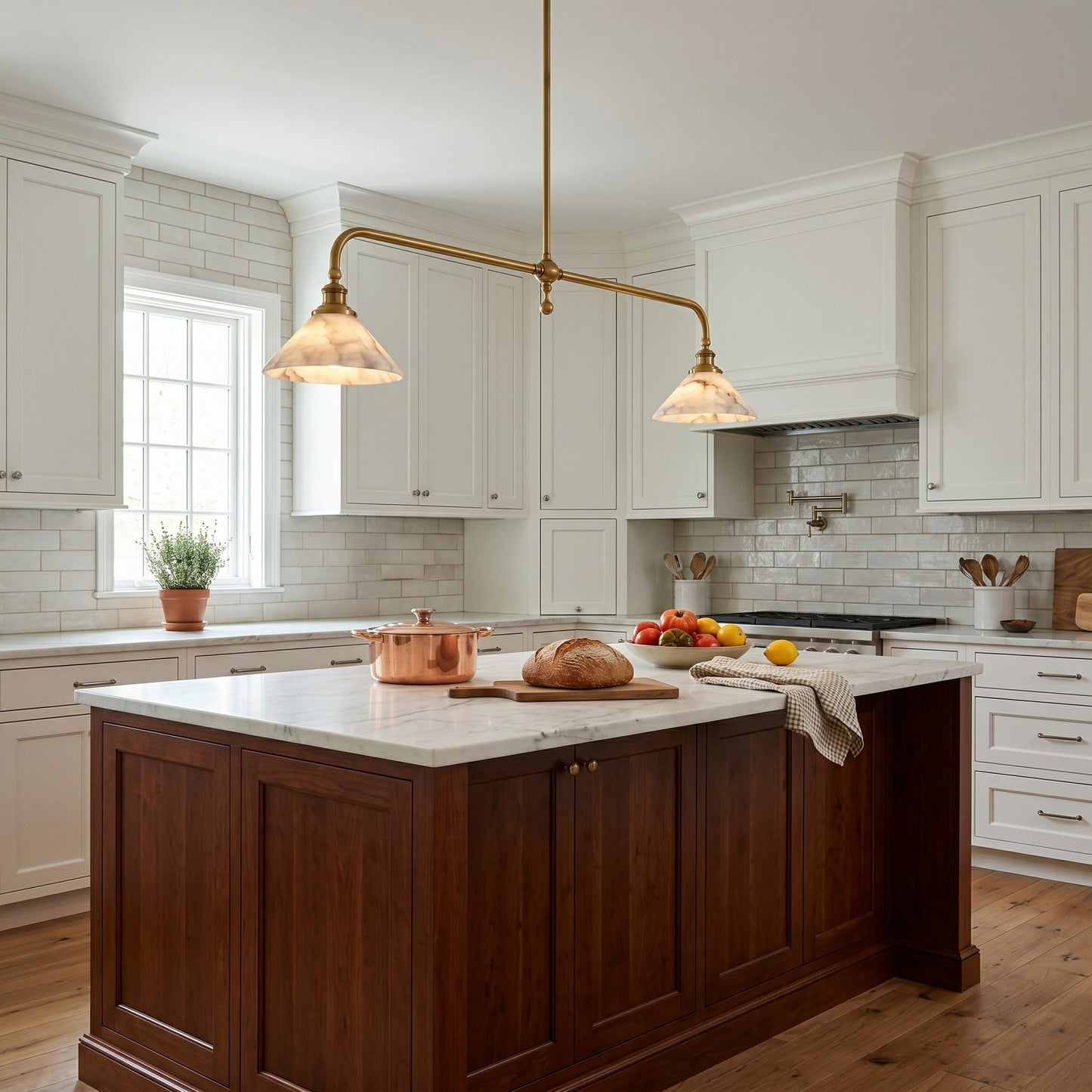 Thetford Alabaster Pendant Light