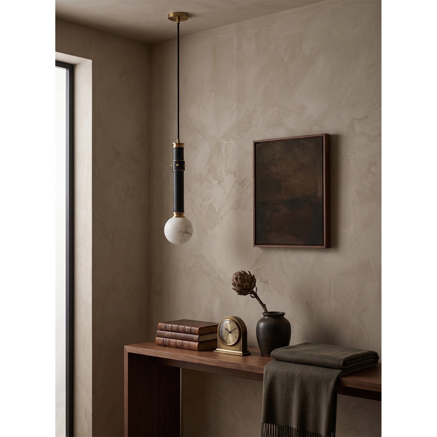 Opal Alabaster Globe Pendant Lamp