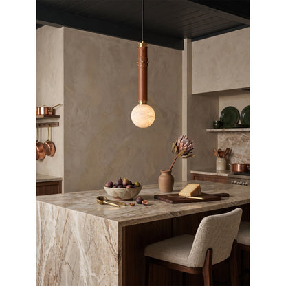 Opal Alabaster Globe Pendant Lamp