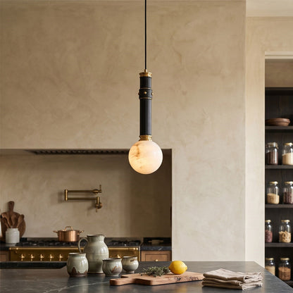 Opal Alabaster Globe Pendant Lamp