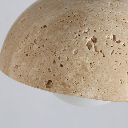 Riyn Travertine Swing Arm Plug-in Sconce