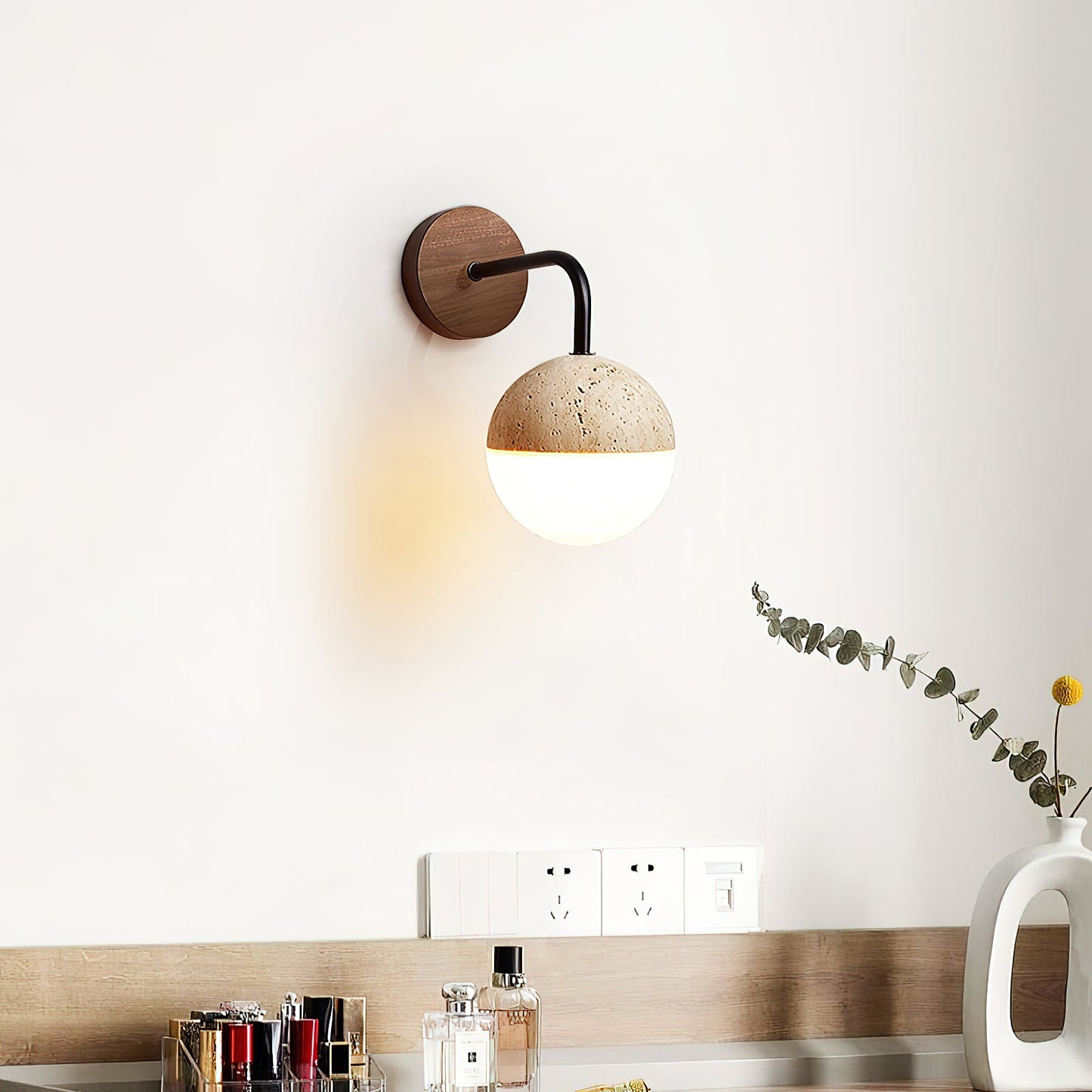 Riyn Travertine Wall Lamp