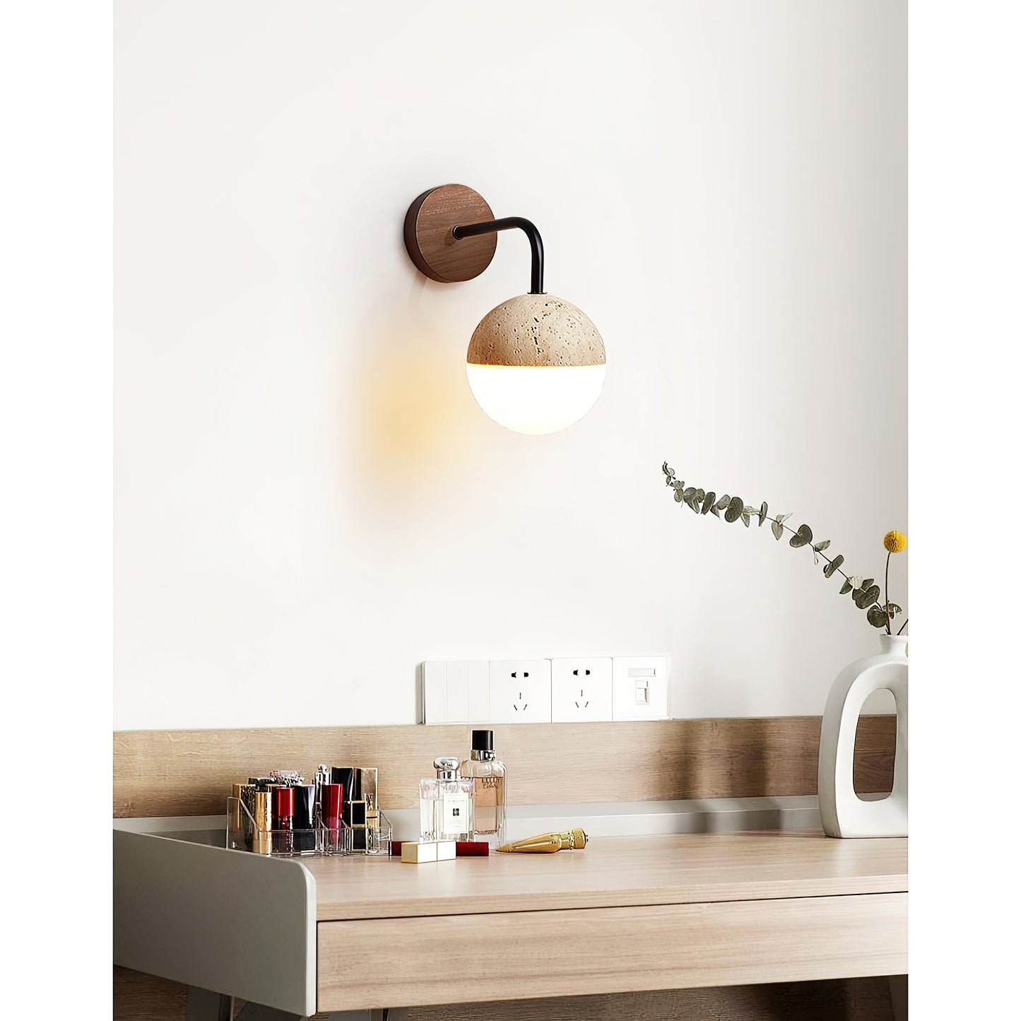 Riyn Travertine Wall Lamp