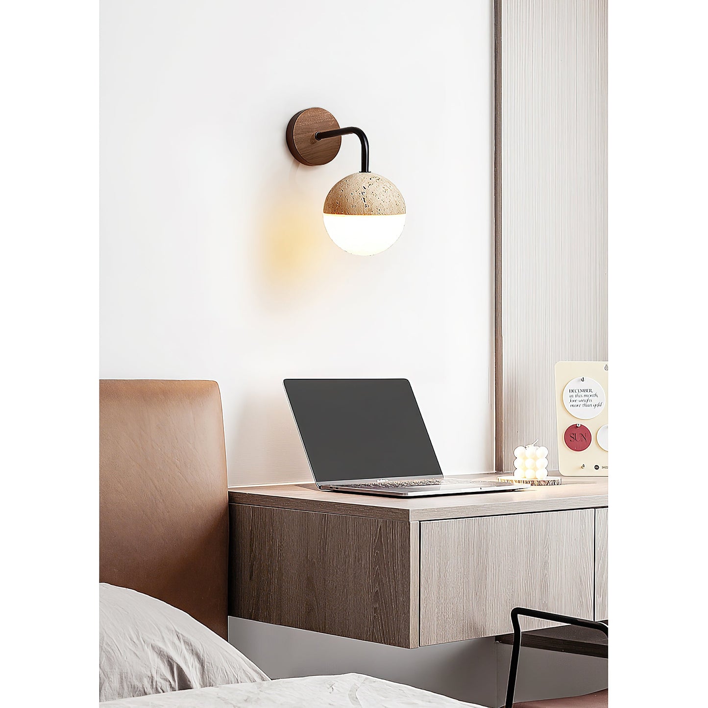 Riyn Travertine Wall Lamp