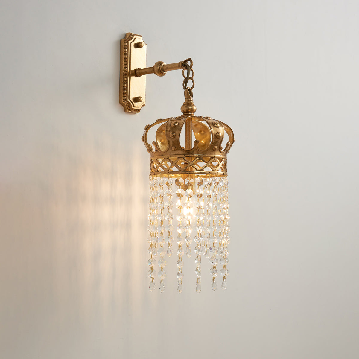 Timon Brass Crown Wall Lamp