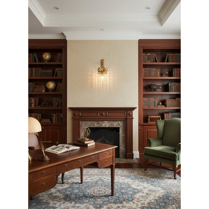 Timon Brass Crown Wall Lamp