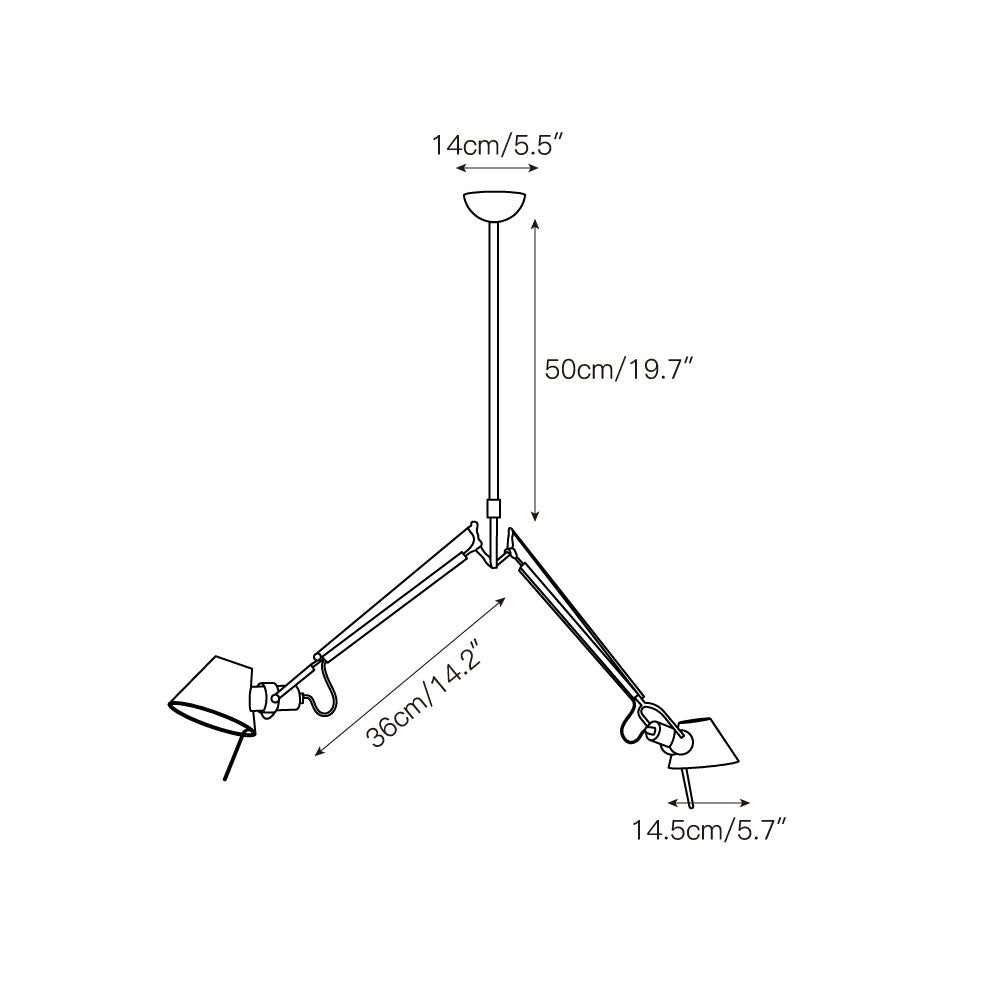 Dovora Rocker Arm Pendant Lamp