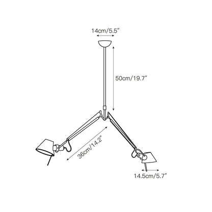 Dovora Rocker Arm Pendant Lamp