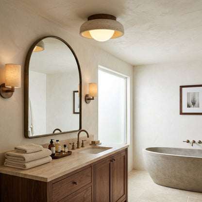 Doven Travertine Ceiling Lamp
