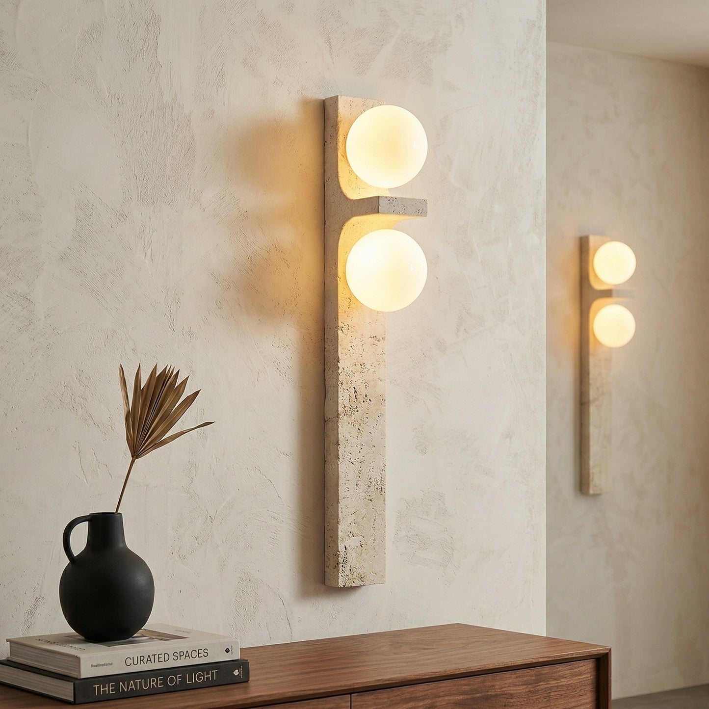 Anemone Travertine Wall Sconce