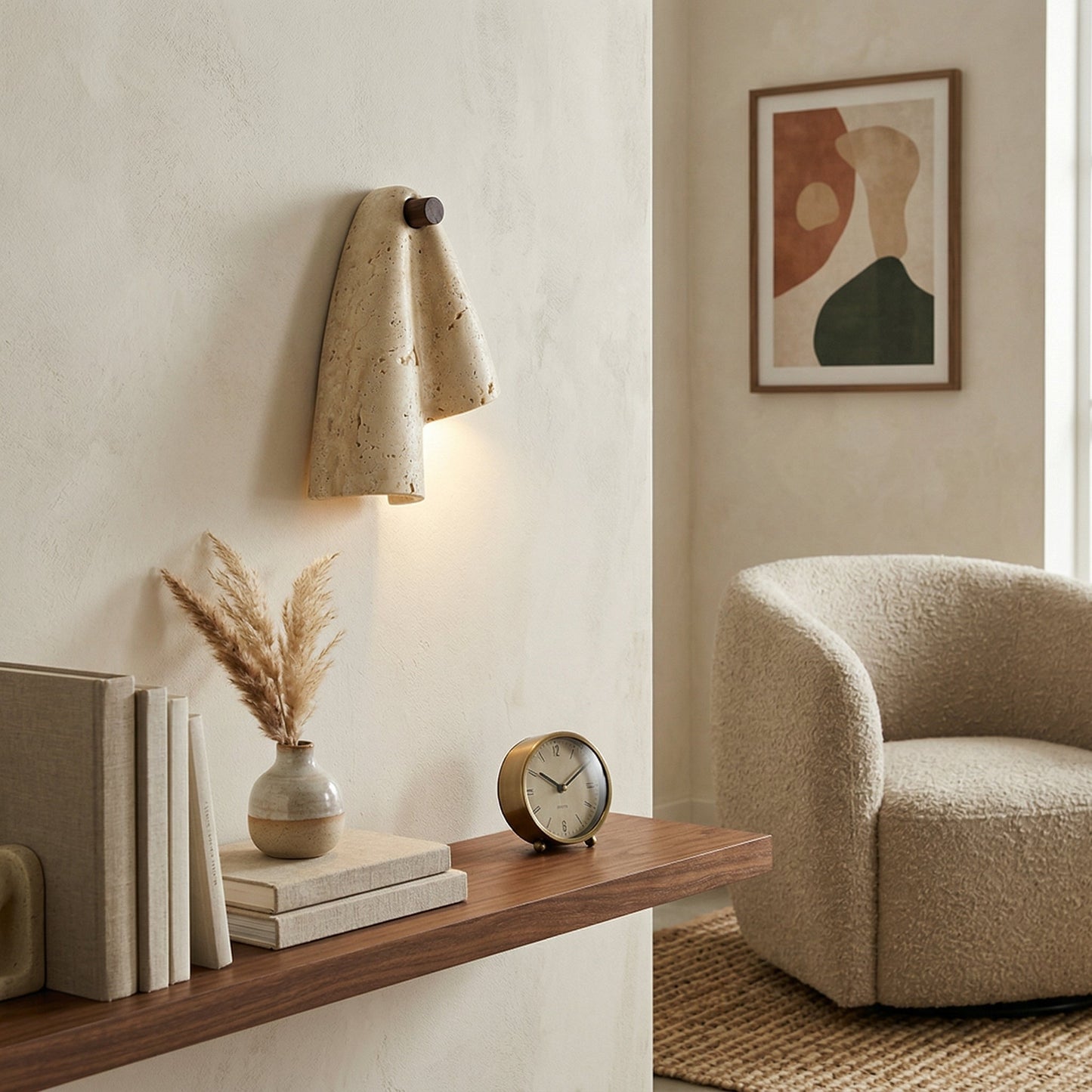 Lumance Travertine Wall Lamp