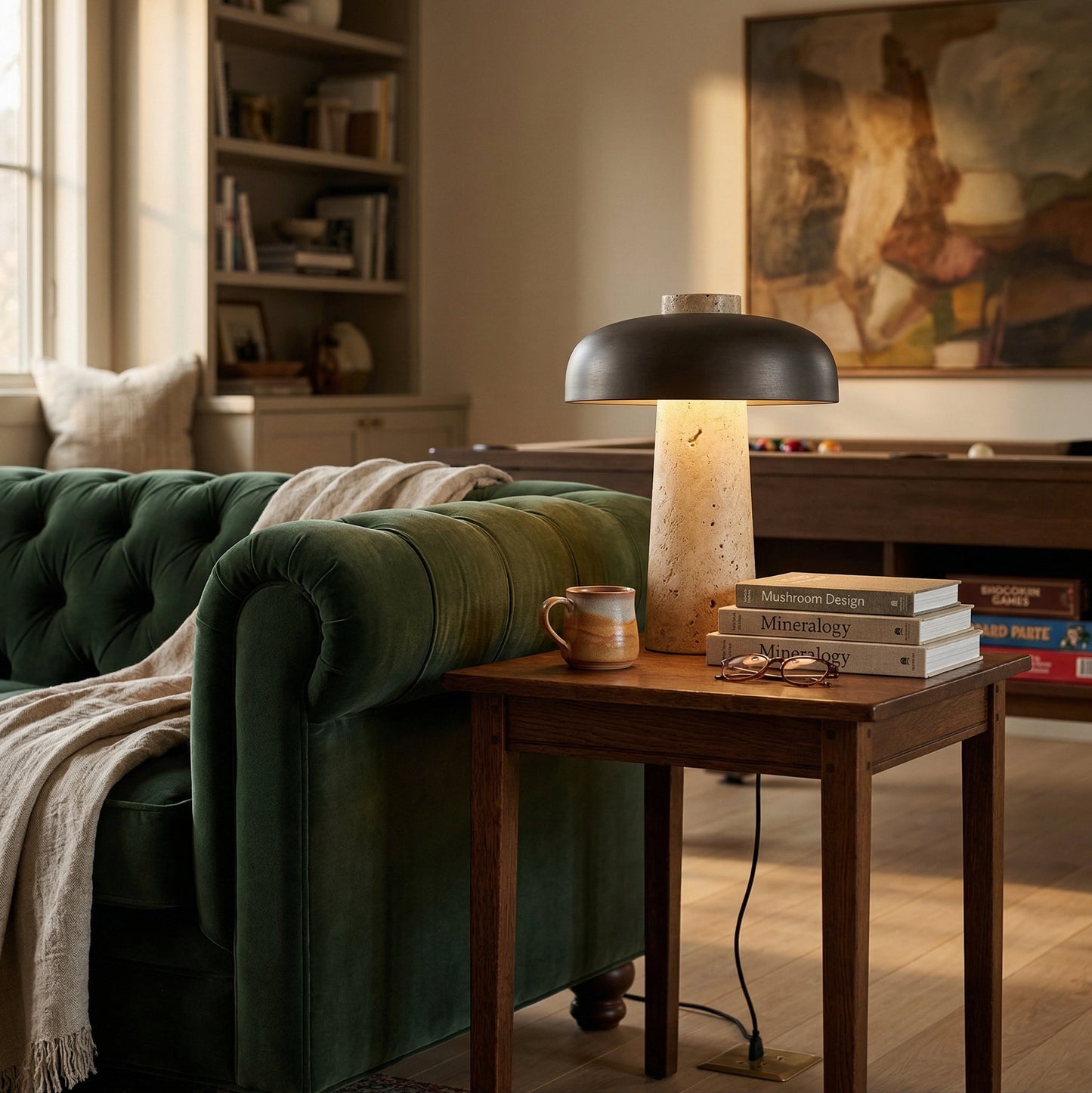 Fena Travertine Table Lamp