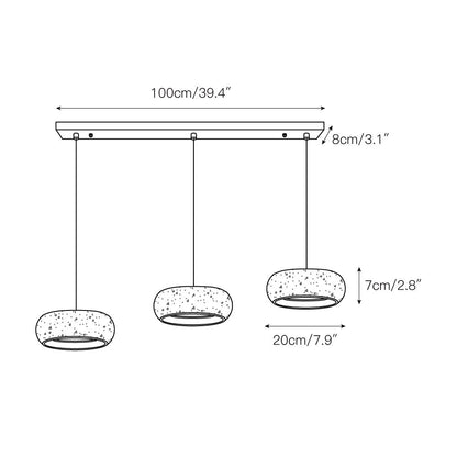 Travertine Drum Pendant Lamp