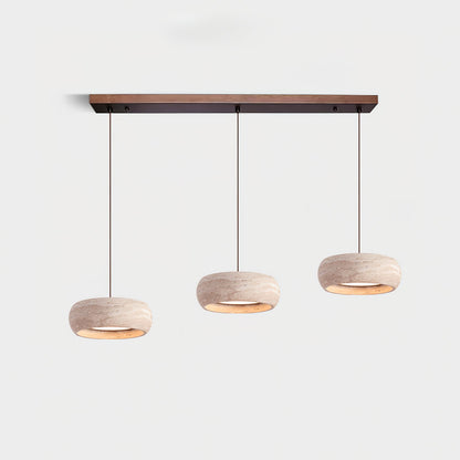 Travertine Drum Pendant Lamp