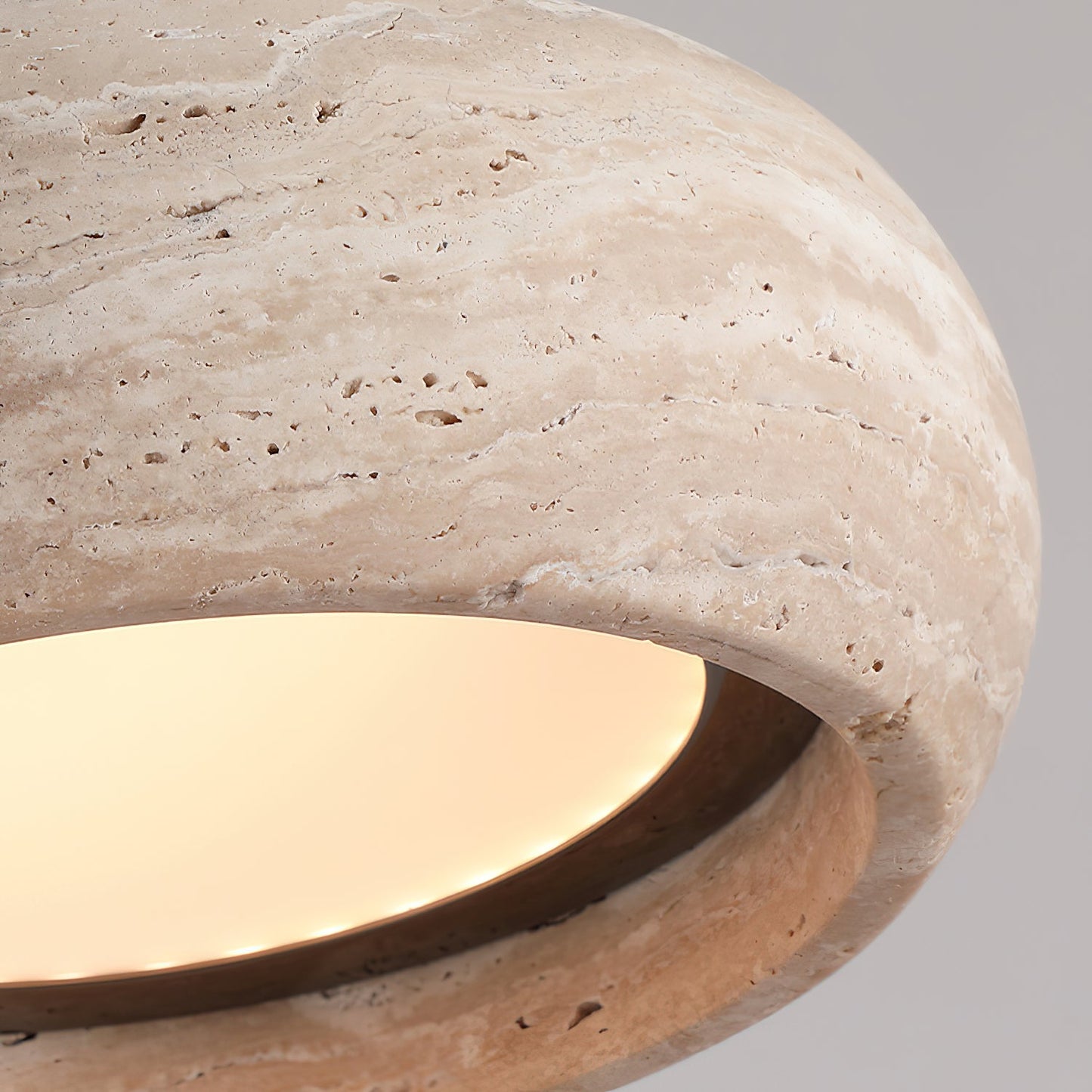Travertine Drum Pendant Lamp