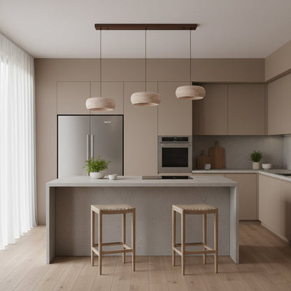 Travertine Drum Pendant Lamp