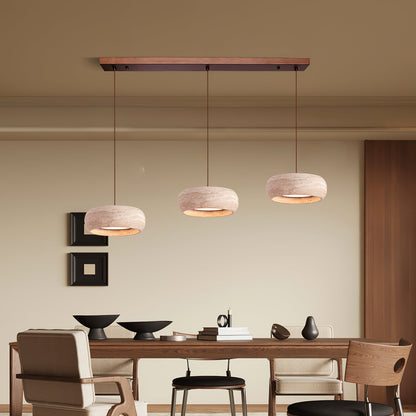 Travertine Drum Pendant Lamp