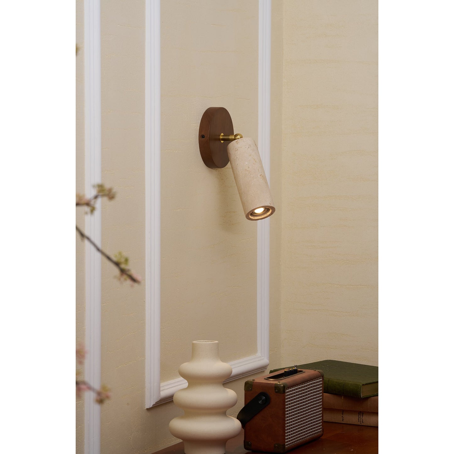 Travertine Mireille Wall Lamp