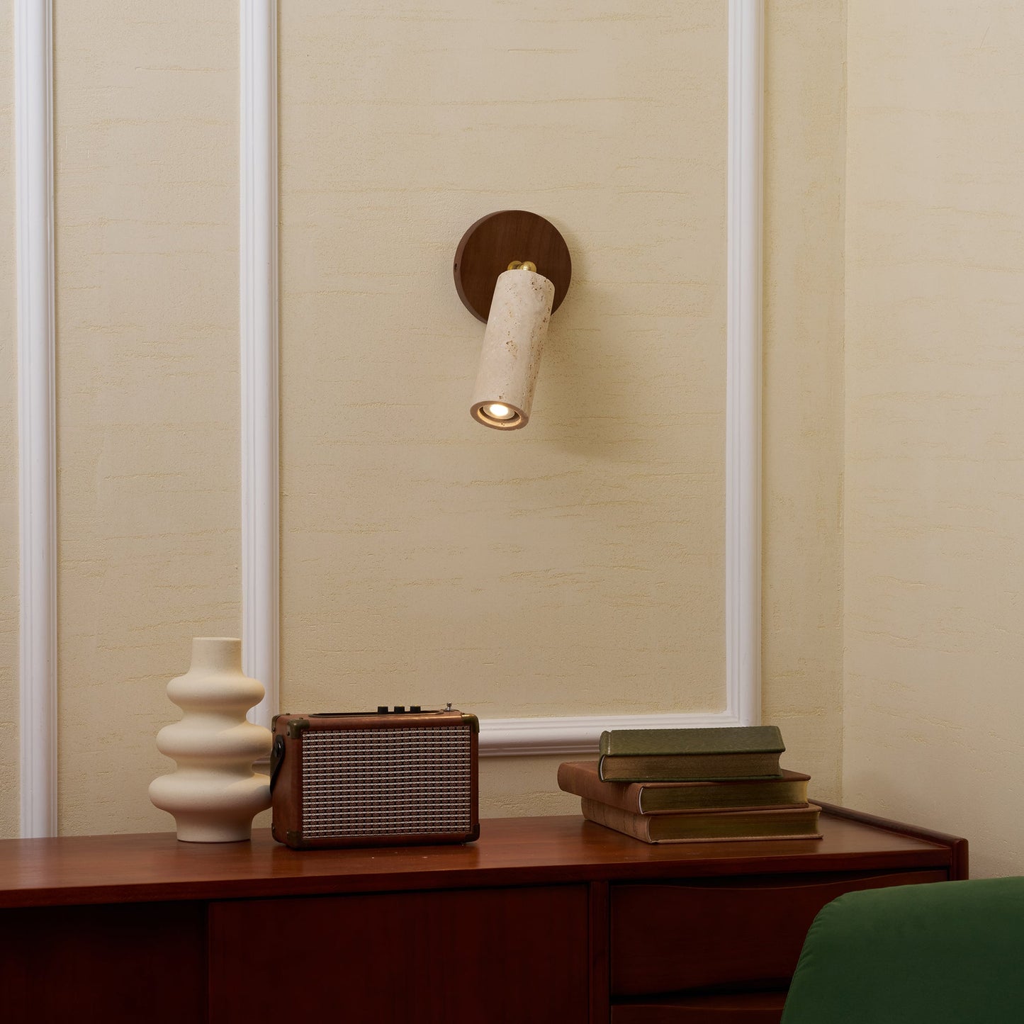 Travertine Mireille Wall Lamp