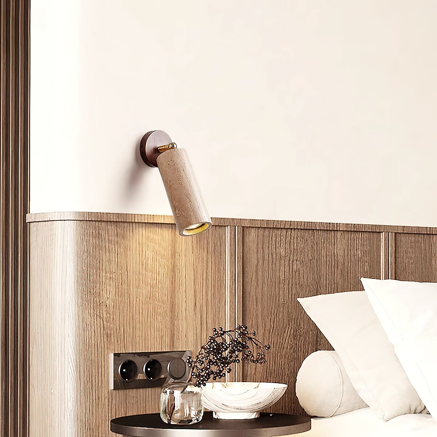 Travertine Mireille Wall Lamp