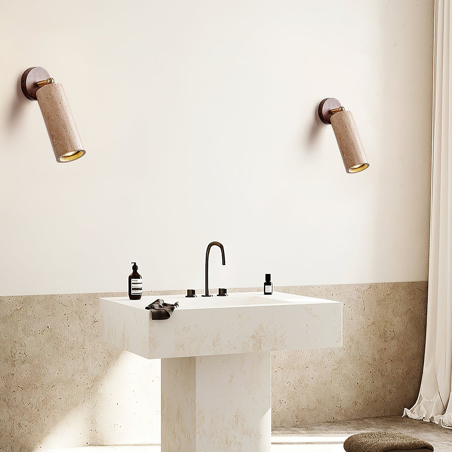 Travertine Mireille Wall Lamp