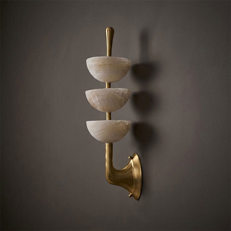 Triple Alabaster Wall Lamp