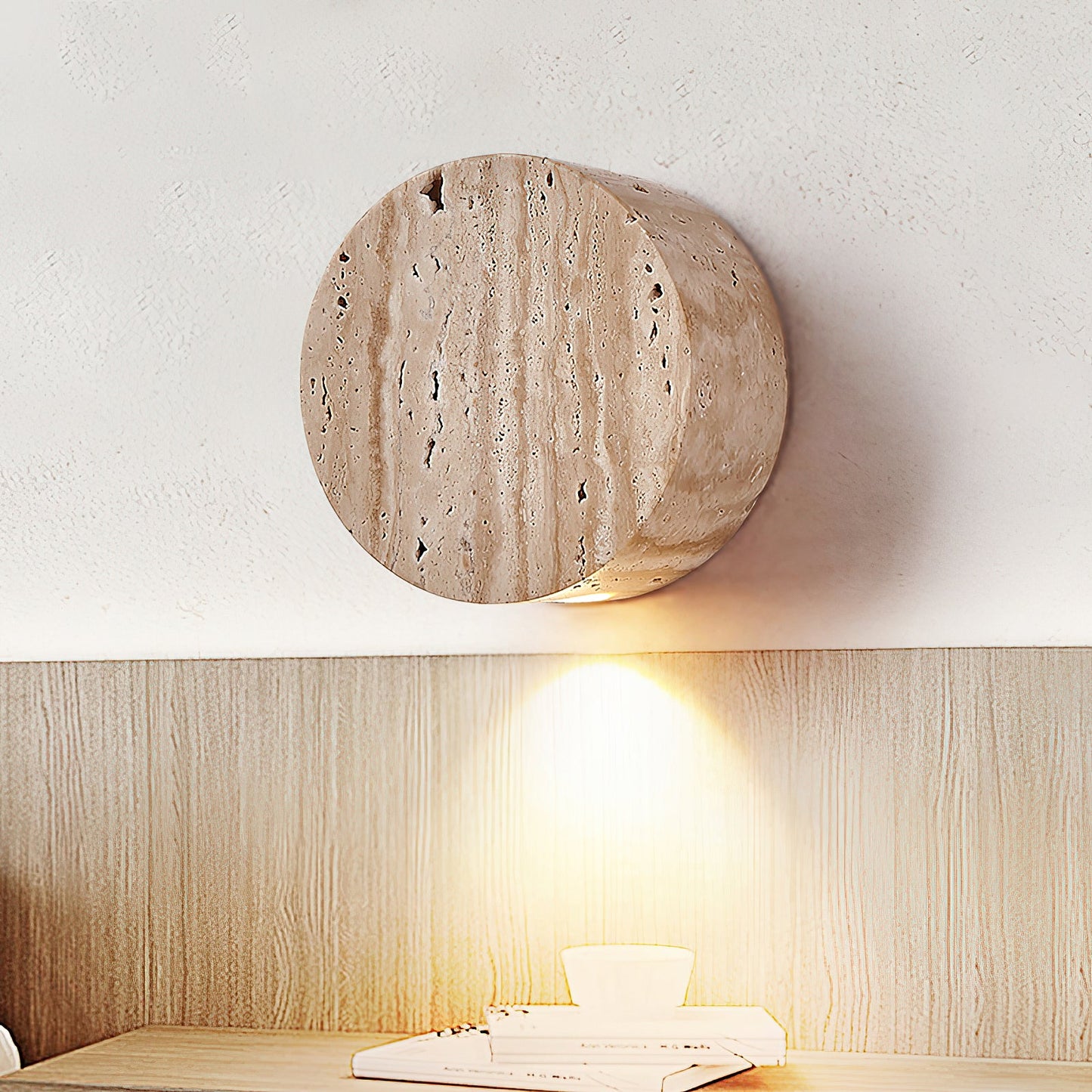 Troia Travertine Wall Lamp