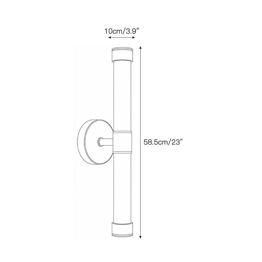 Tube Brass Wall Sconce