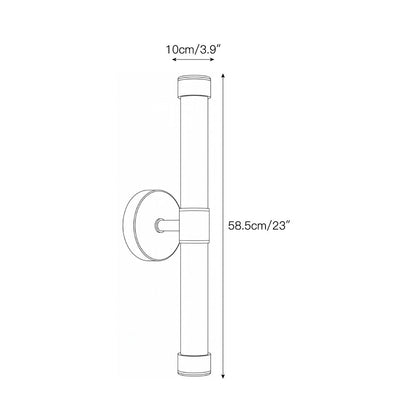 Tube Brass Wall Sconce