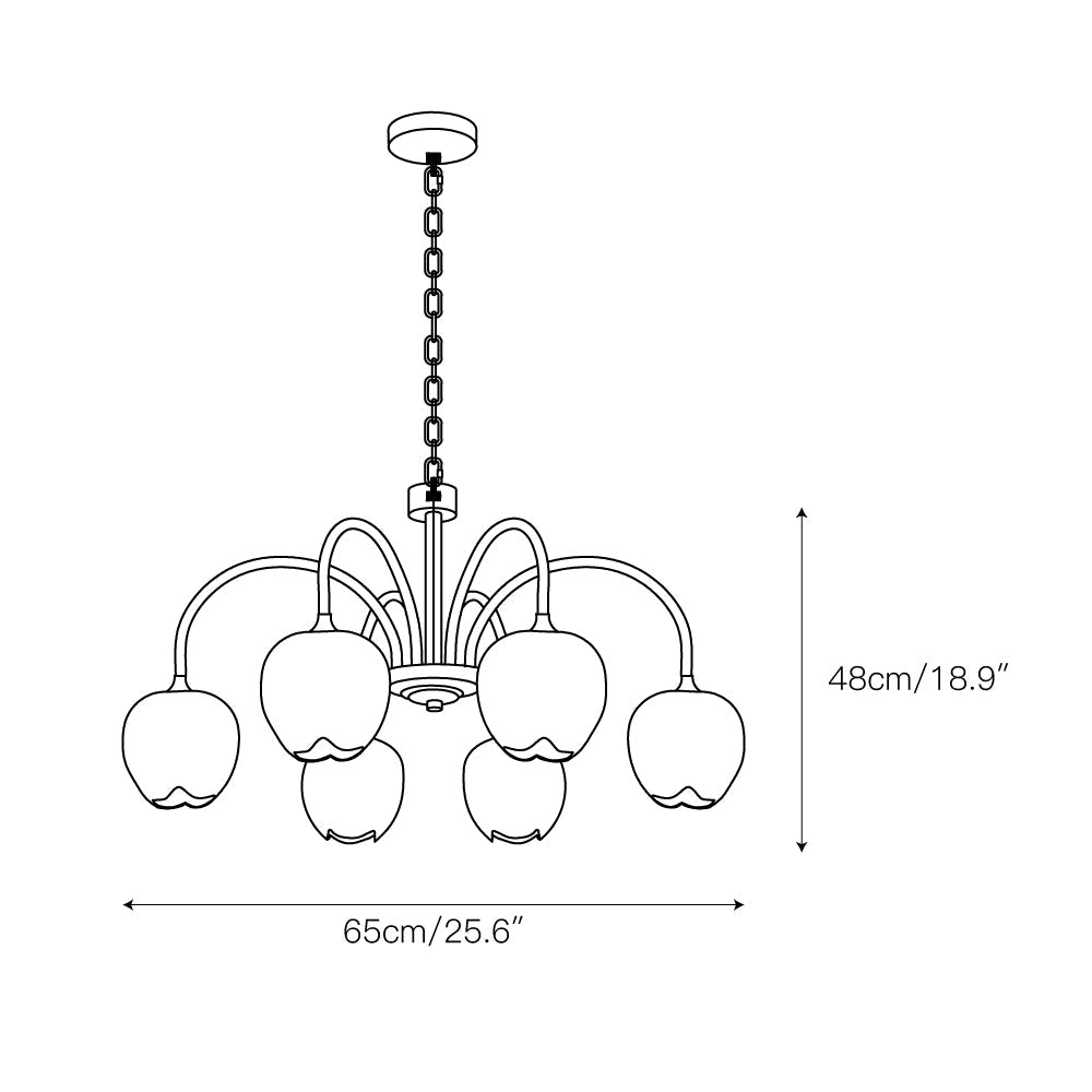 Tulip Matcha Chandelier