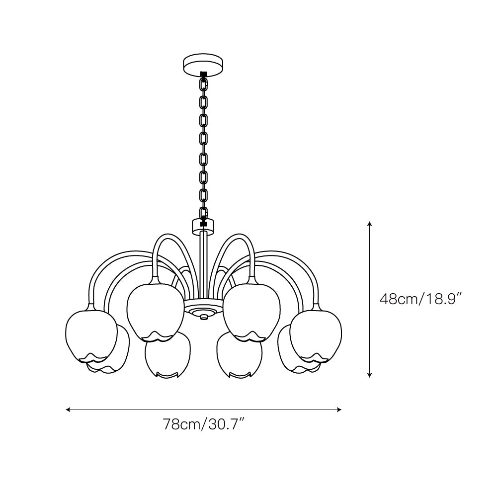 Tulip Matcha Chandelier