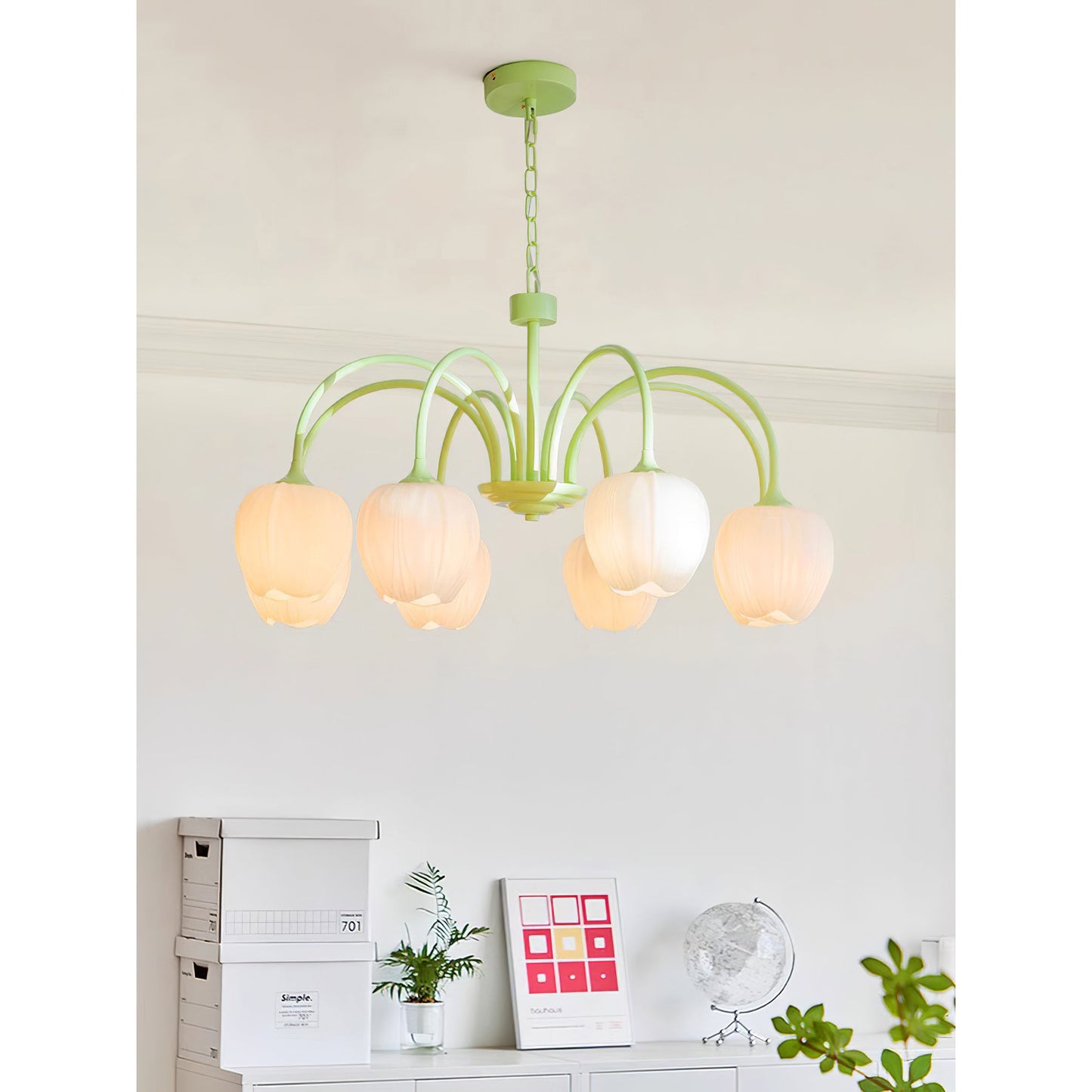 Tulip Matcha Chandelier