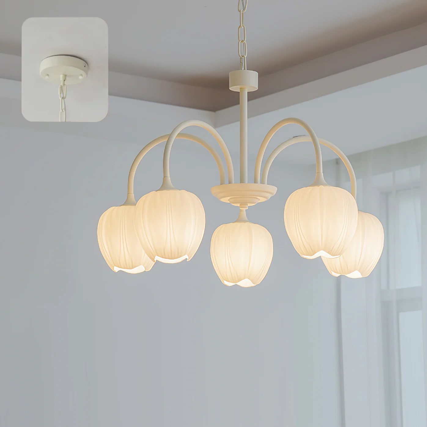 Tulip Matcha Chandelier