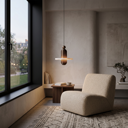 Alabaster Comet Pendant Lamp