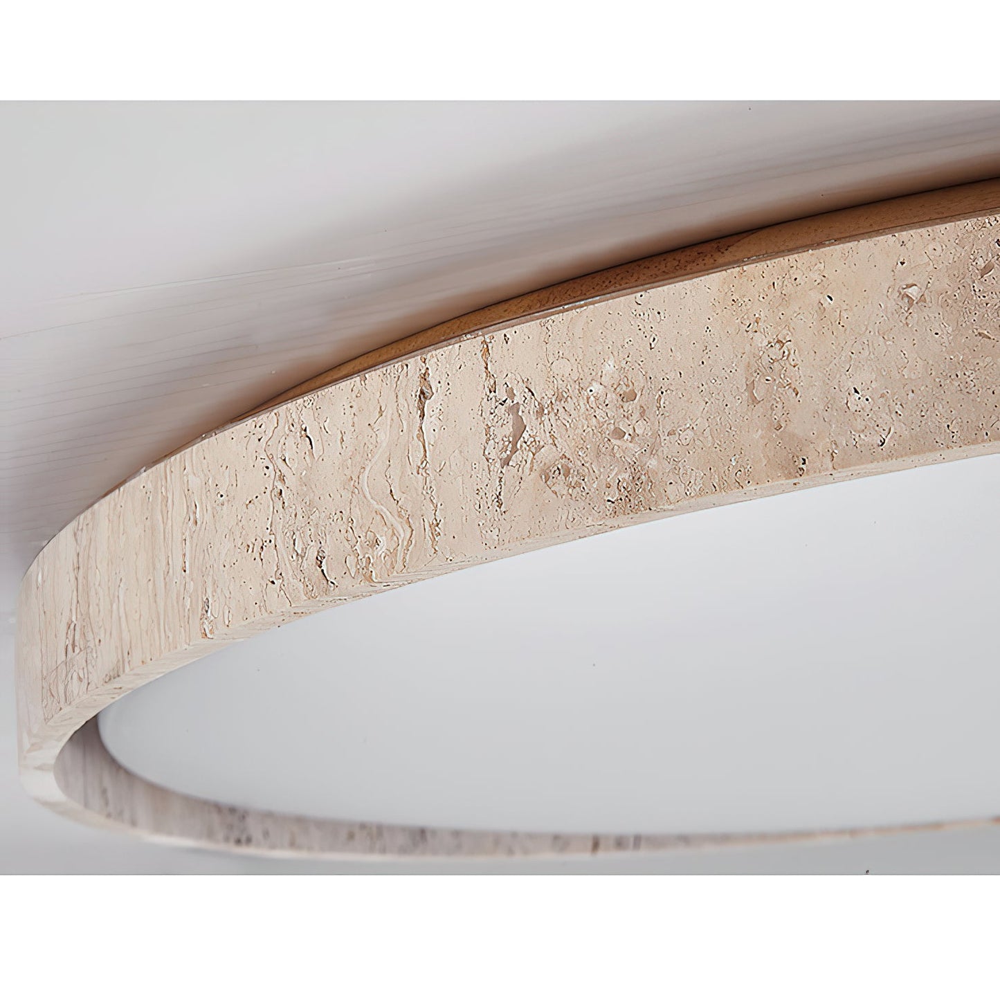 Ultra-thin Round Travertine Ceiling Lamp