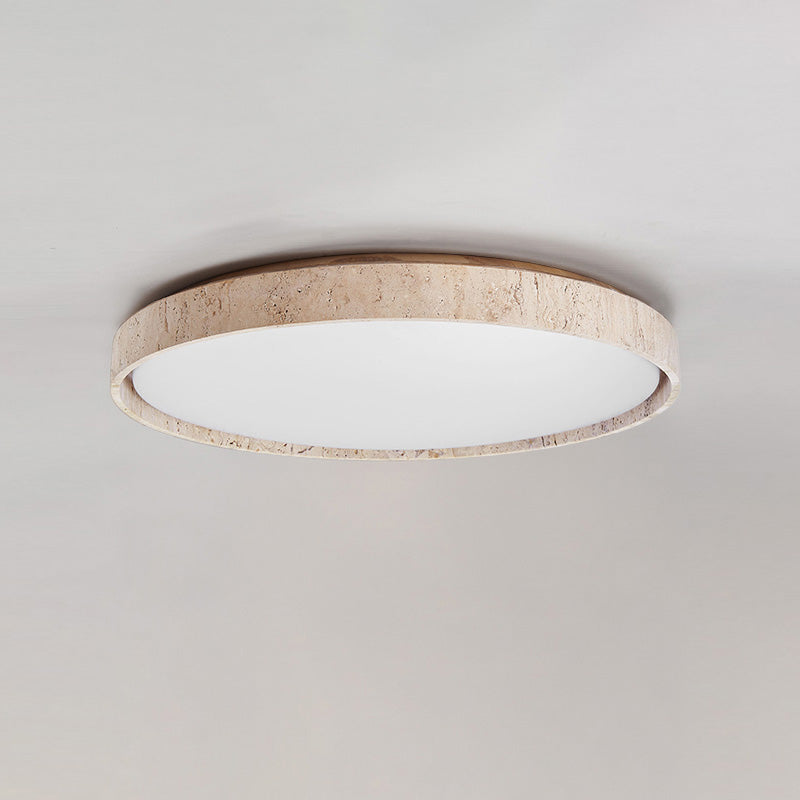 Ultra-thin Round Travertine Ceiling Lamp