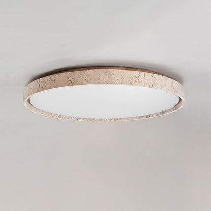 Ultra-thin Round Travertine Ceiling Lamp