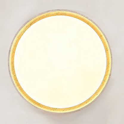 Ultra-thin Round Travertine Ceiling Lamp