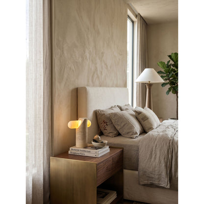 VIA Travertine Table Lamp