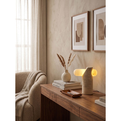 VIA Travertine Table Lamp