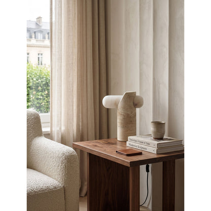 VIA Travertine Table Lamp